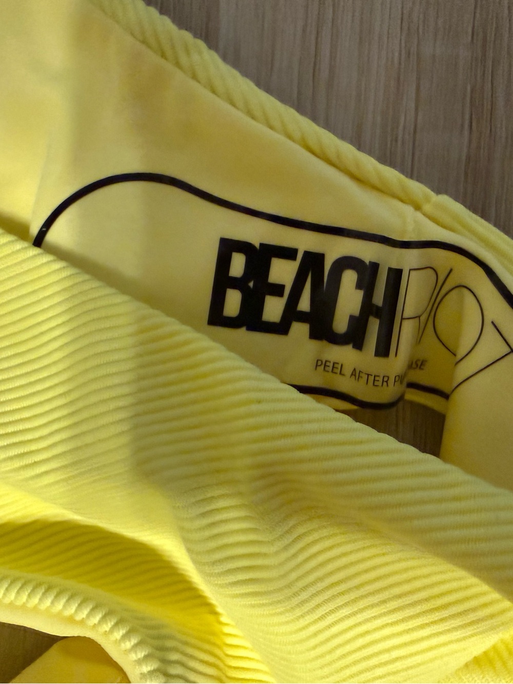 Beach Riot Yellow Ribbed V-Front Bikini Bottom - Picture 3 of 6